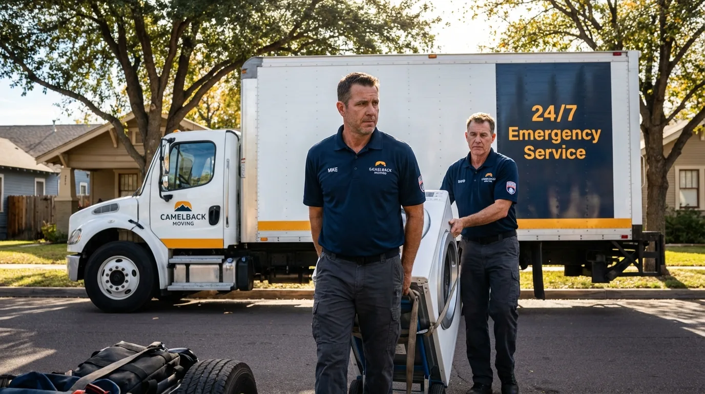 CamelBack Moving crew loading furniture in Ladera Ranch, CA